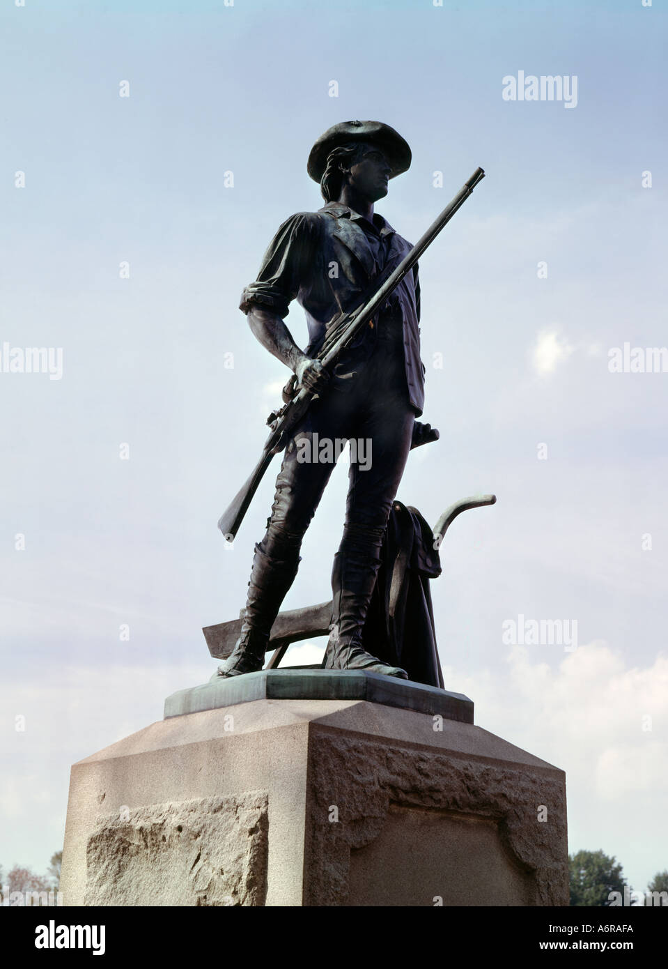 Statue Minuteman à Concord dans le Massachusetts United States Banque D'Images