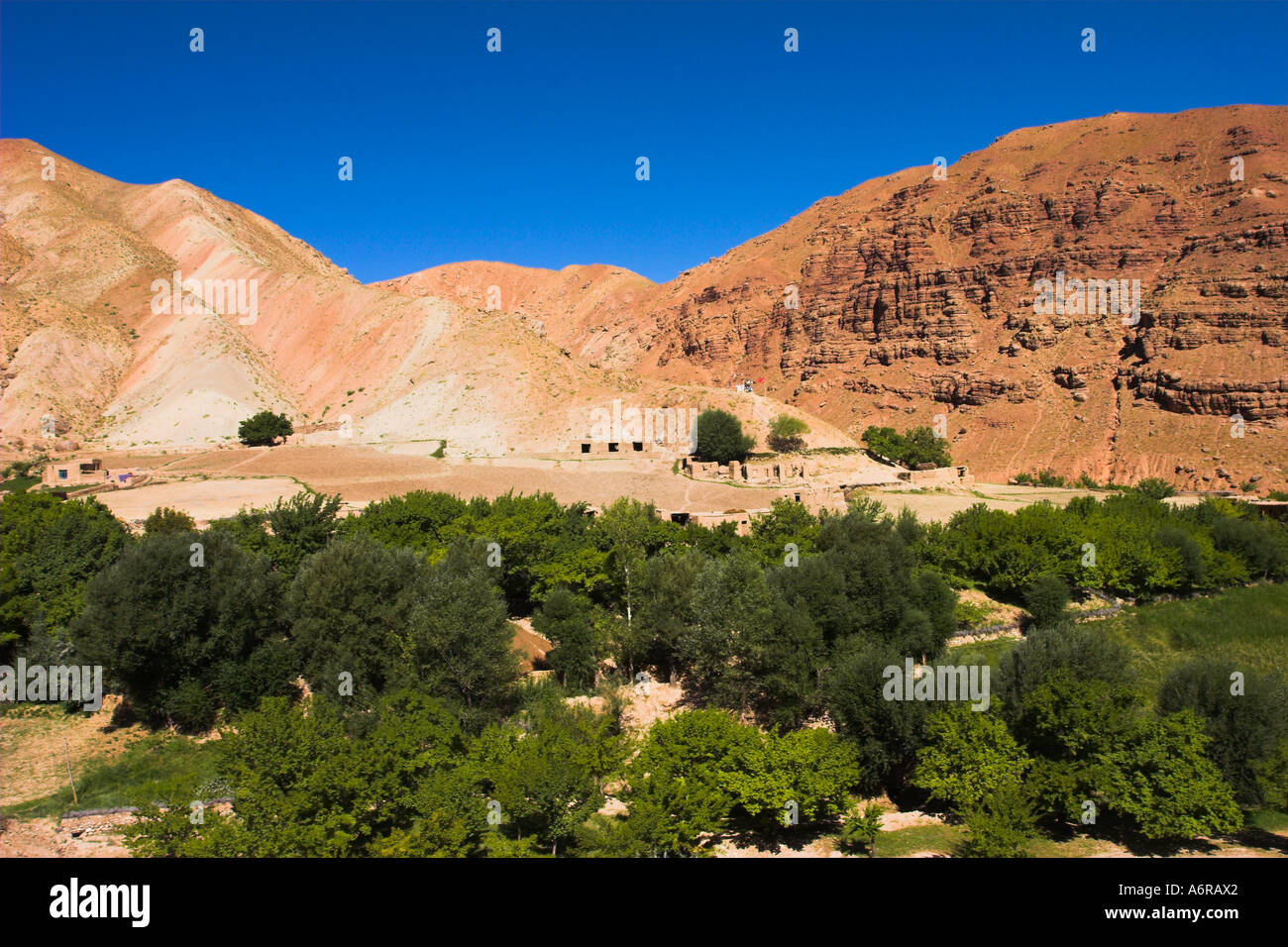 Paysages de l'Afghanistan près du village de confiture sur la route vers le célèbre minaret de Djam Banque D'Images