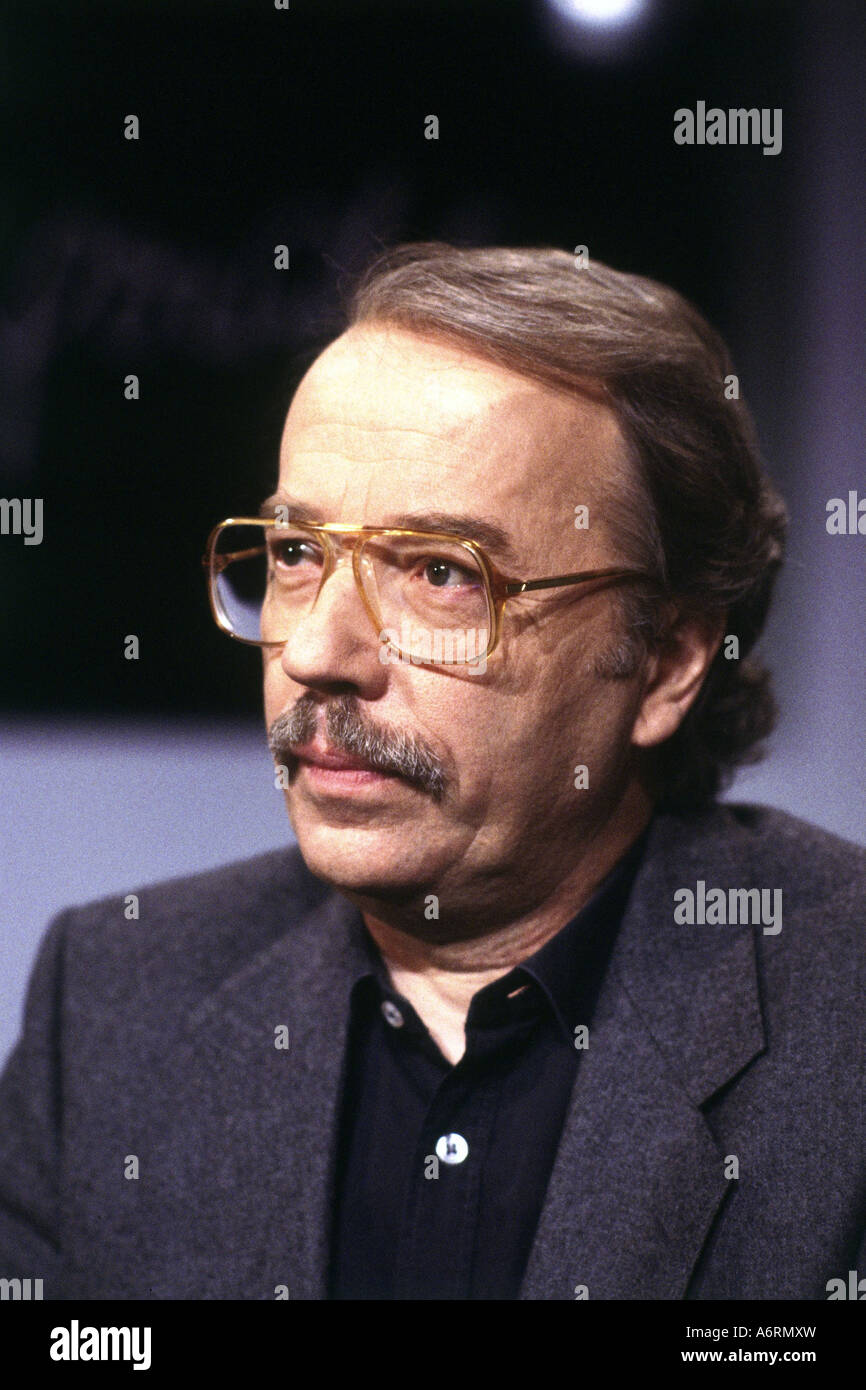 Kempowski, Walter, 29.4.1929 - 5.10.2007, l'auteur allemand / écrivain, portrait, 1990, lunettes, barbe, moustache, Banque D'Images