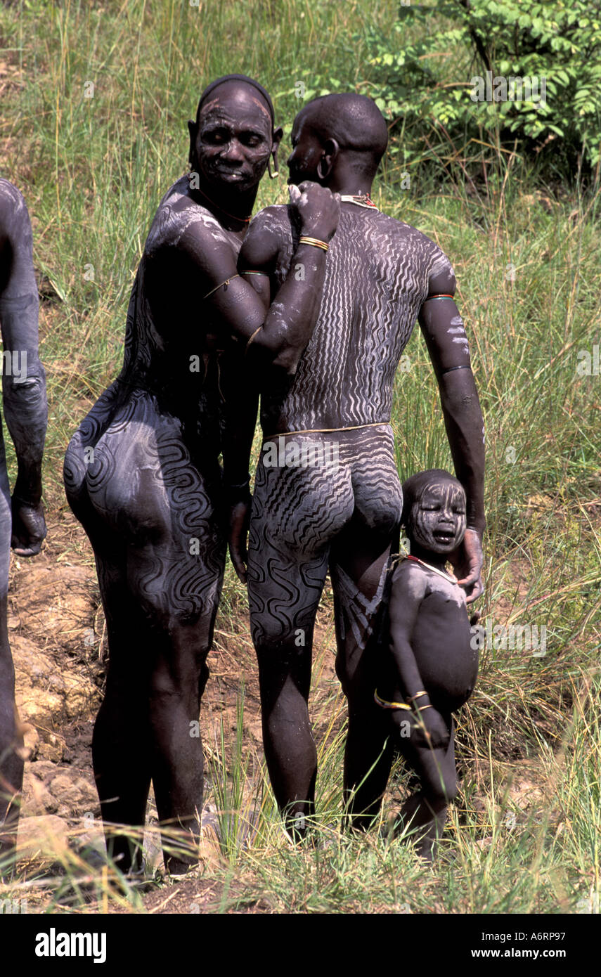 L'Afrique, l'Éthiopie, région Murle, Tribu Surma Banque D'Images