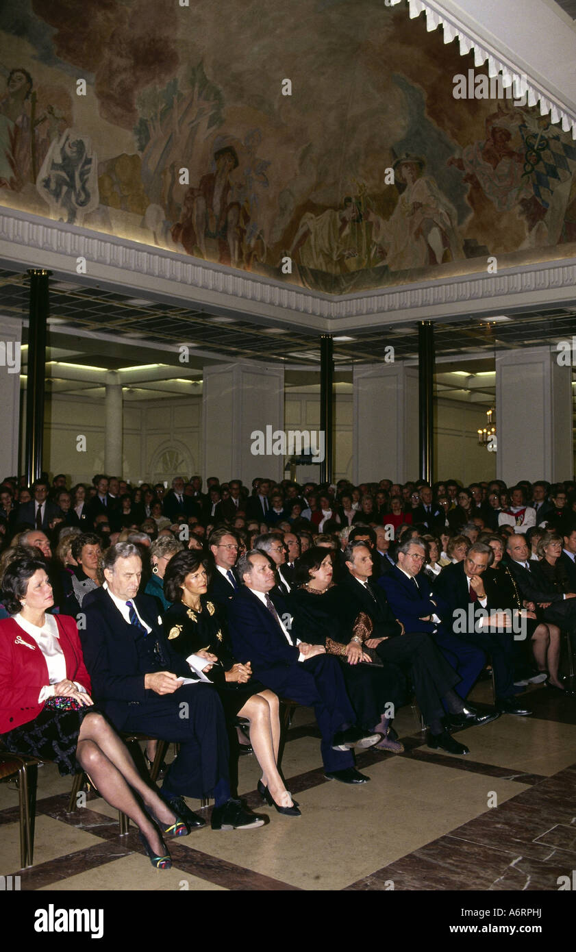 Silvia, * 23.12.1943, la reine de Suède depuis le 19.6.1976, visite de Munich, ouverture de l'exposition Anders Zorn, Hypo Kunsthalle, Banque D'Images