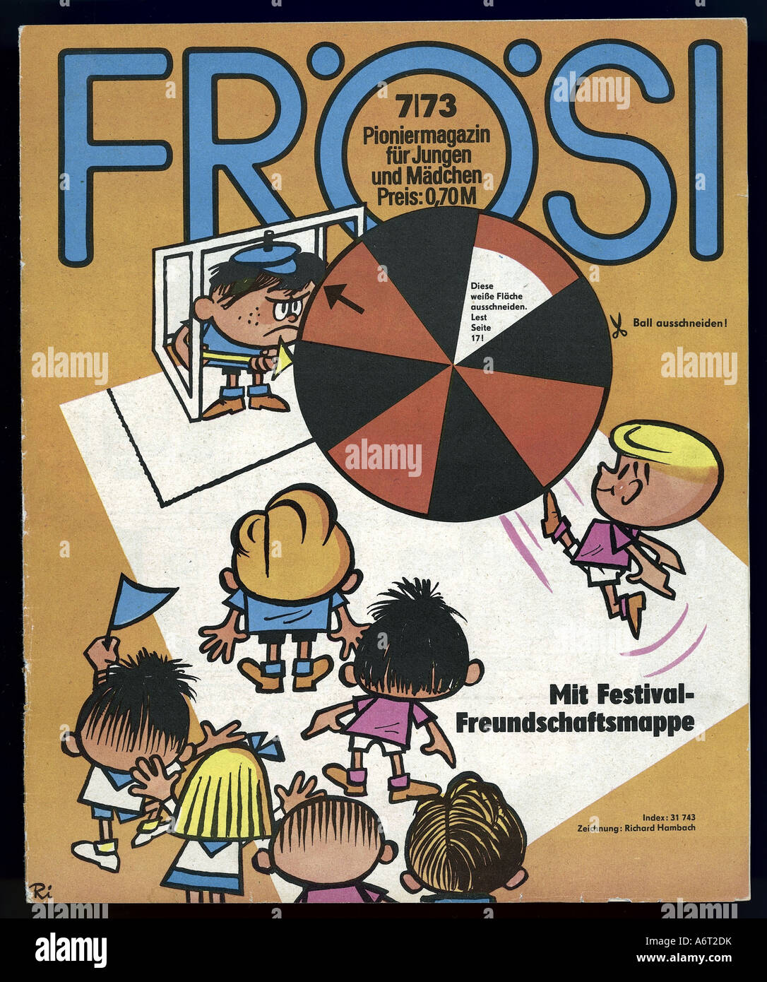 Presse/médias, journaux/magazines, 'Frösi', numéro 7, 1973, titre de Richard Hambach, Banque D'Images