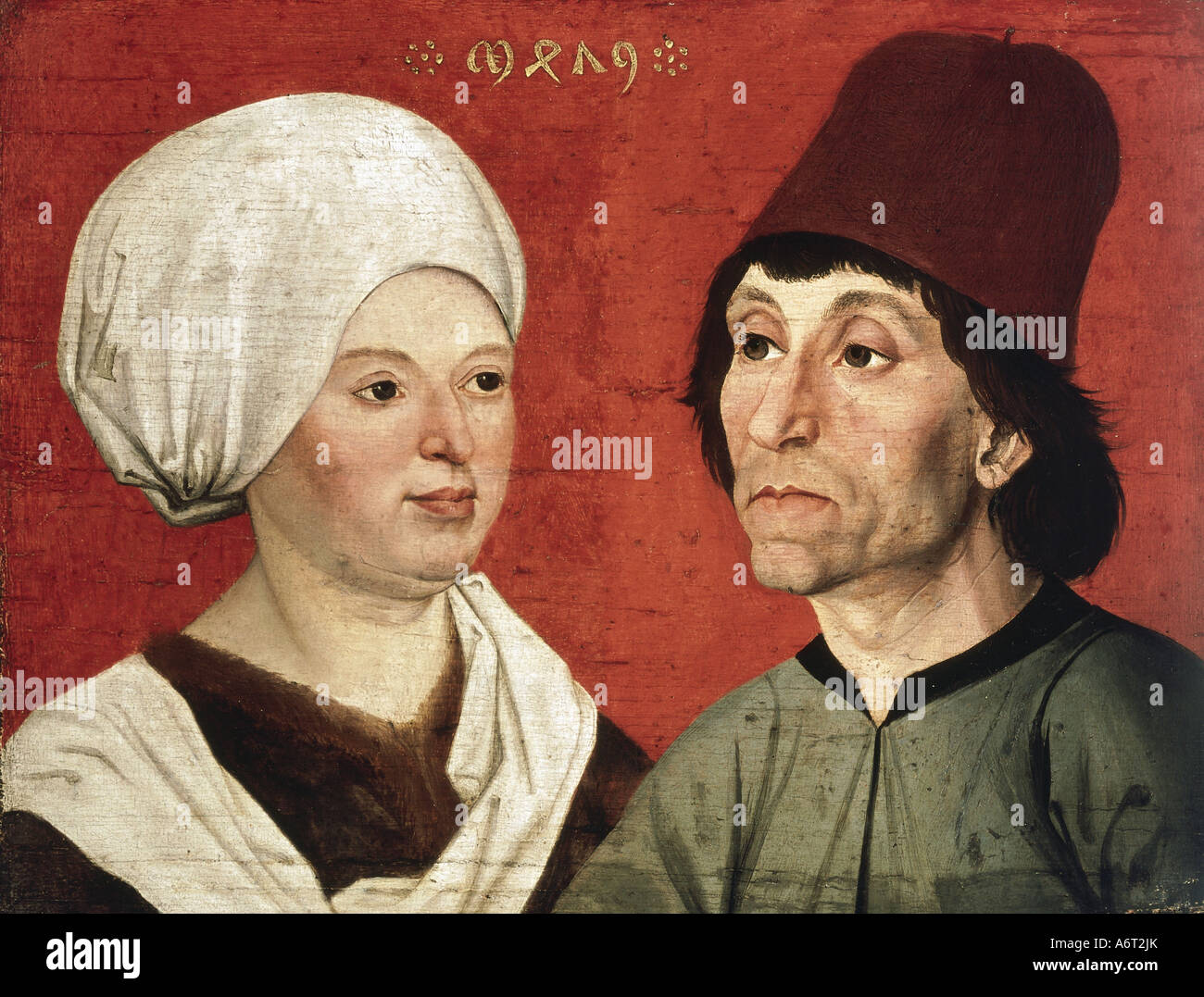 Beaux-arts, de la renaissance, peinture, couple de la classe moyenne, artiste inconnu, la caséine colores sur bois, Uim 1479 Bavière, Musée National Banque D'Images