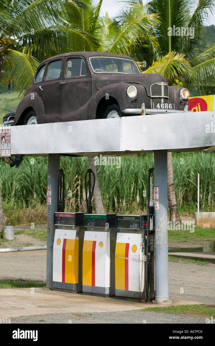 Une station service sur les Fidji Banque D'Images