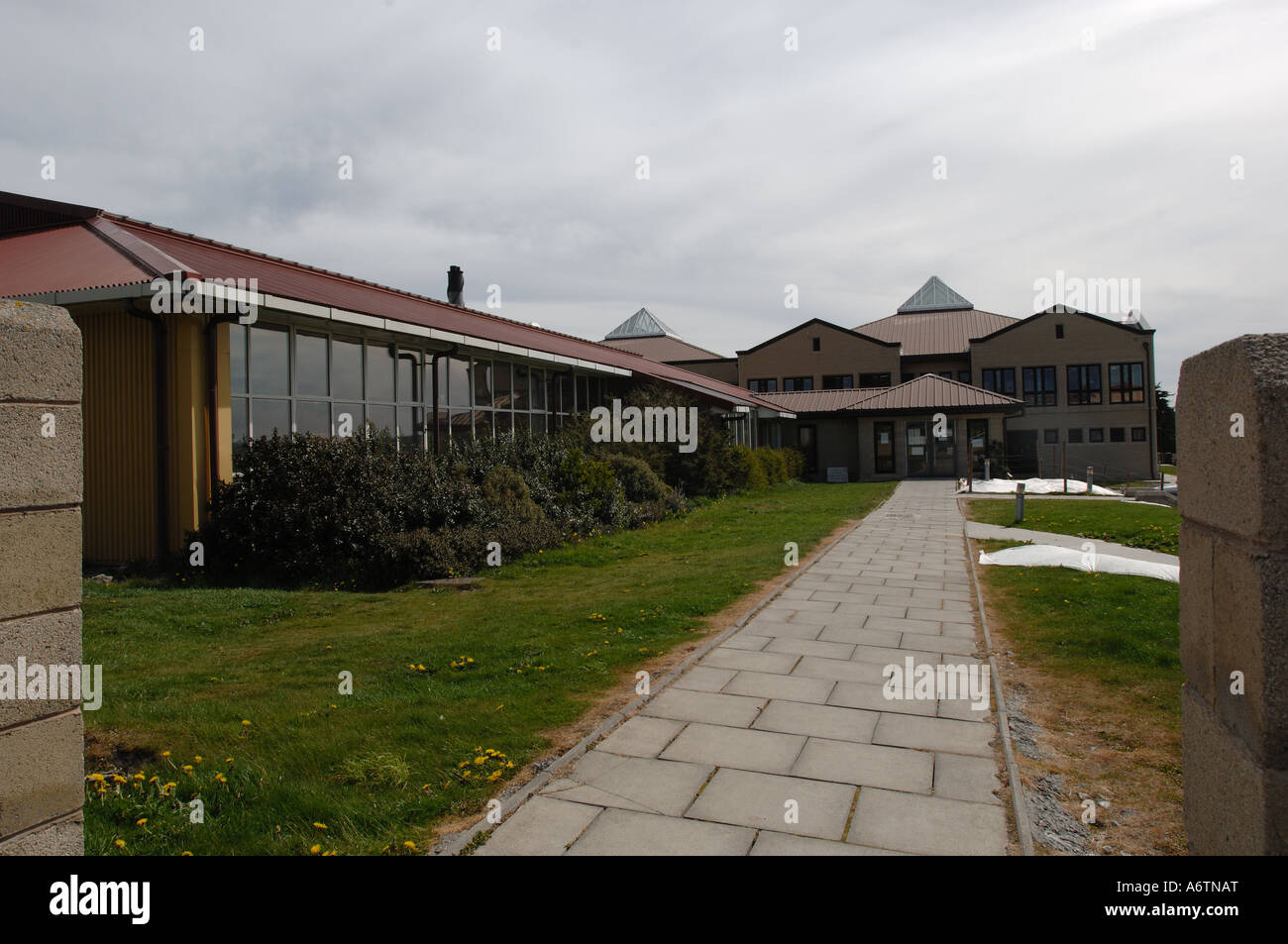 Entrée au centre de loisirs de Stanley et piscine, Stanley, capitale des îles Falkland Banque D'Images