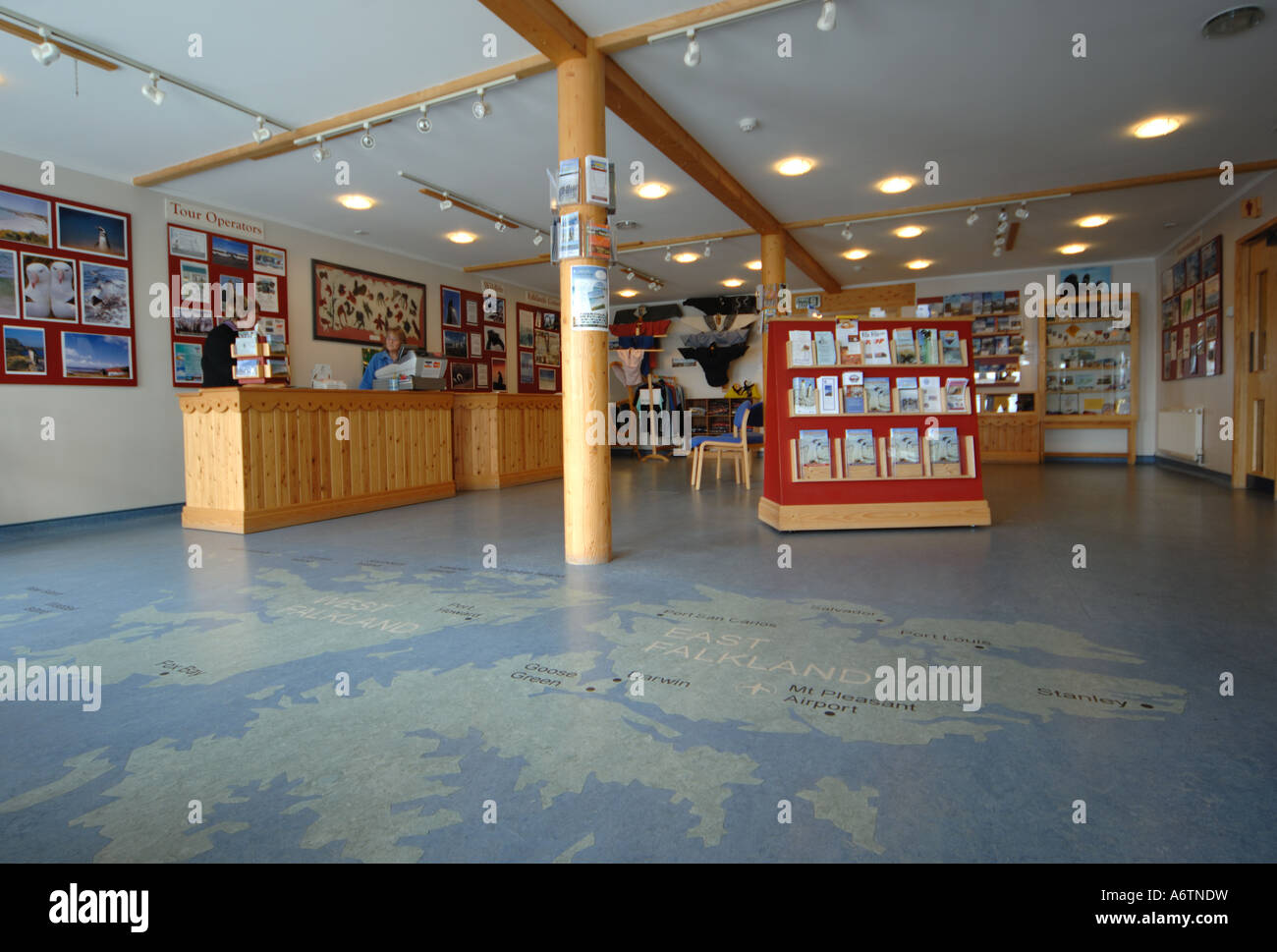 L'intérieur de la jetée syndicat d', Stanley, Îles Falkland Banque D'Images