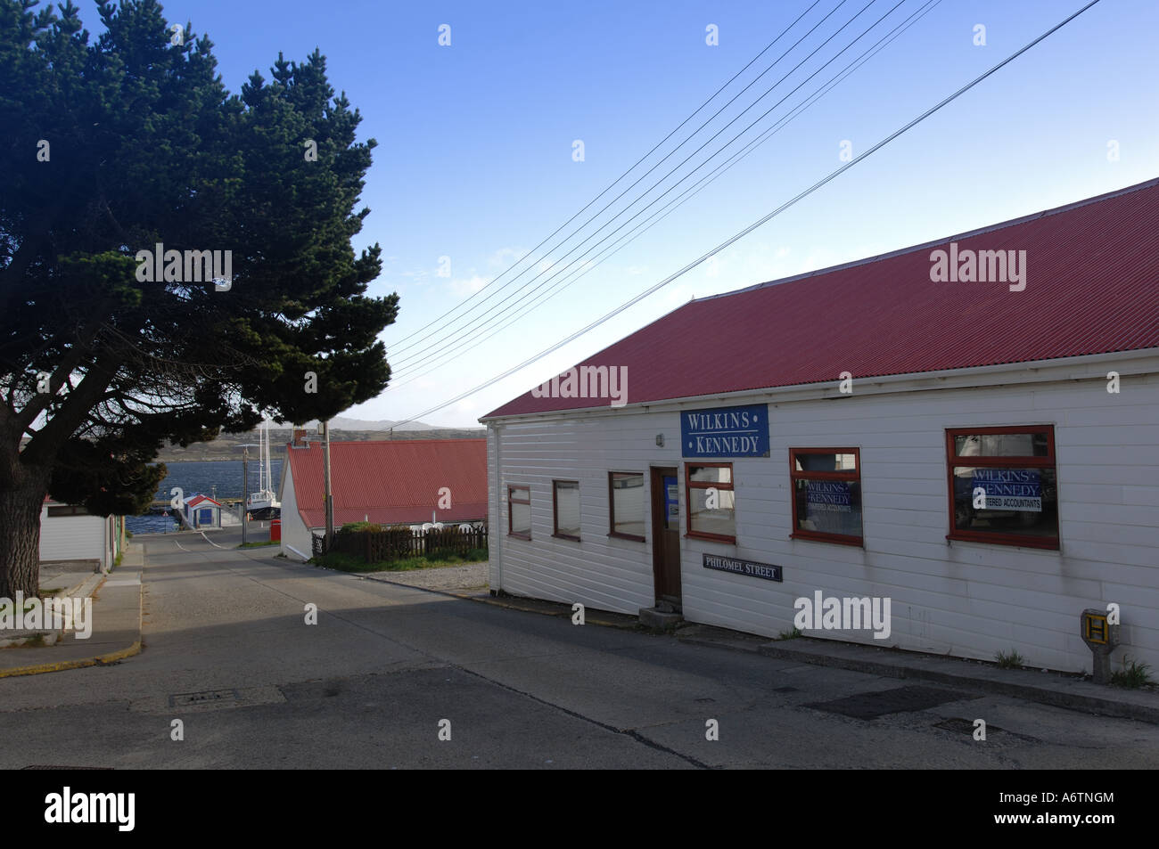 Le Wilkins Kennedy office comptable, Stanley, Îles Falkland Banque D'Images