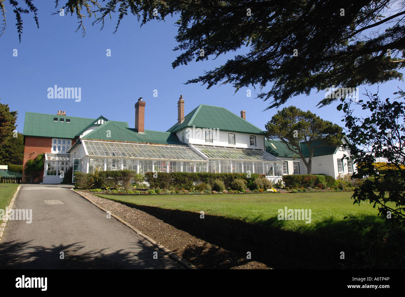 La Maison du gouvernement, la maison du Gouverneur des îles Falkland, l'Atlantique Sud Banque D'Images