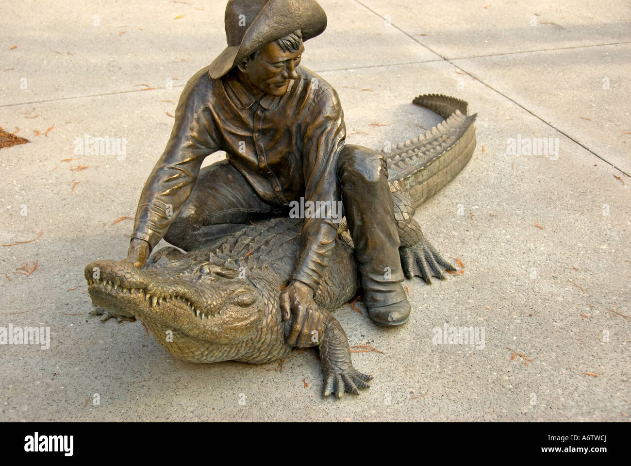 Floride Orlando Orange County Regional History Center alligator wrangler wrestler cowboy Banque D'Images