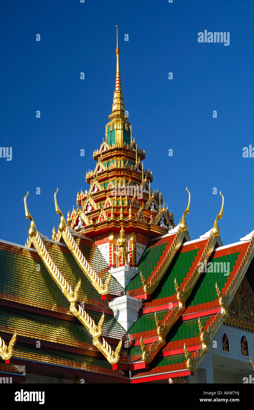 Thai temple, Wat Srinagarindravararam, centre bouddhiste, Genève, Suisse Banque D'Images