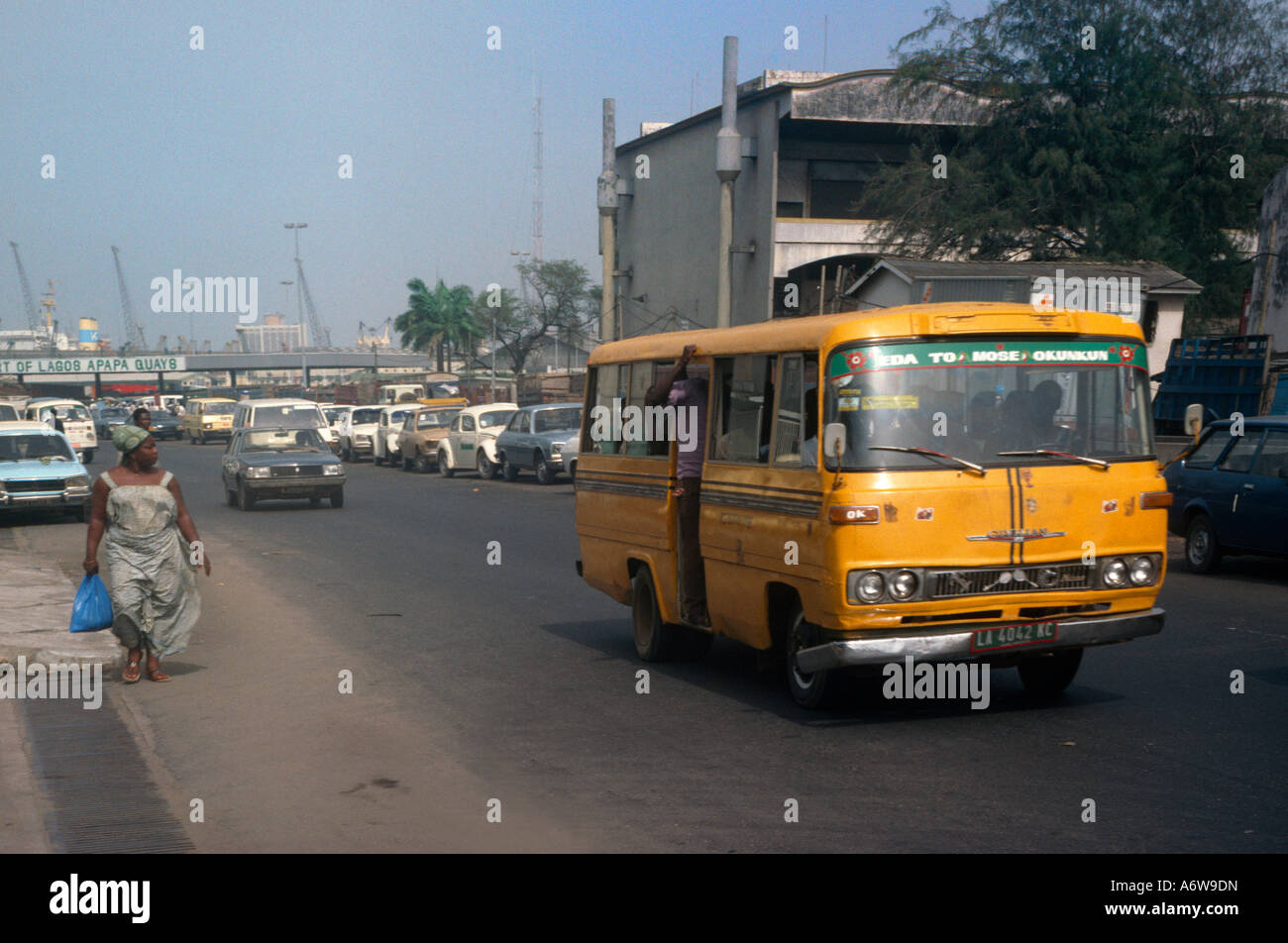 Scène de rue Lagos Nigeria Banque D'Images