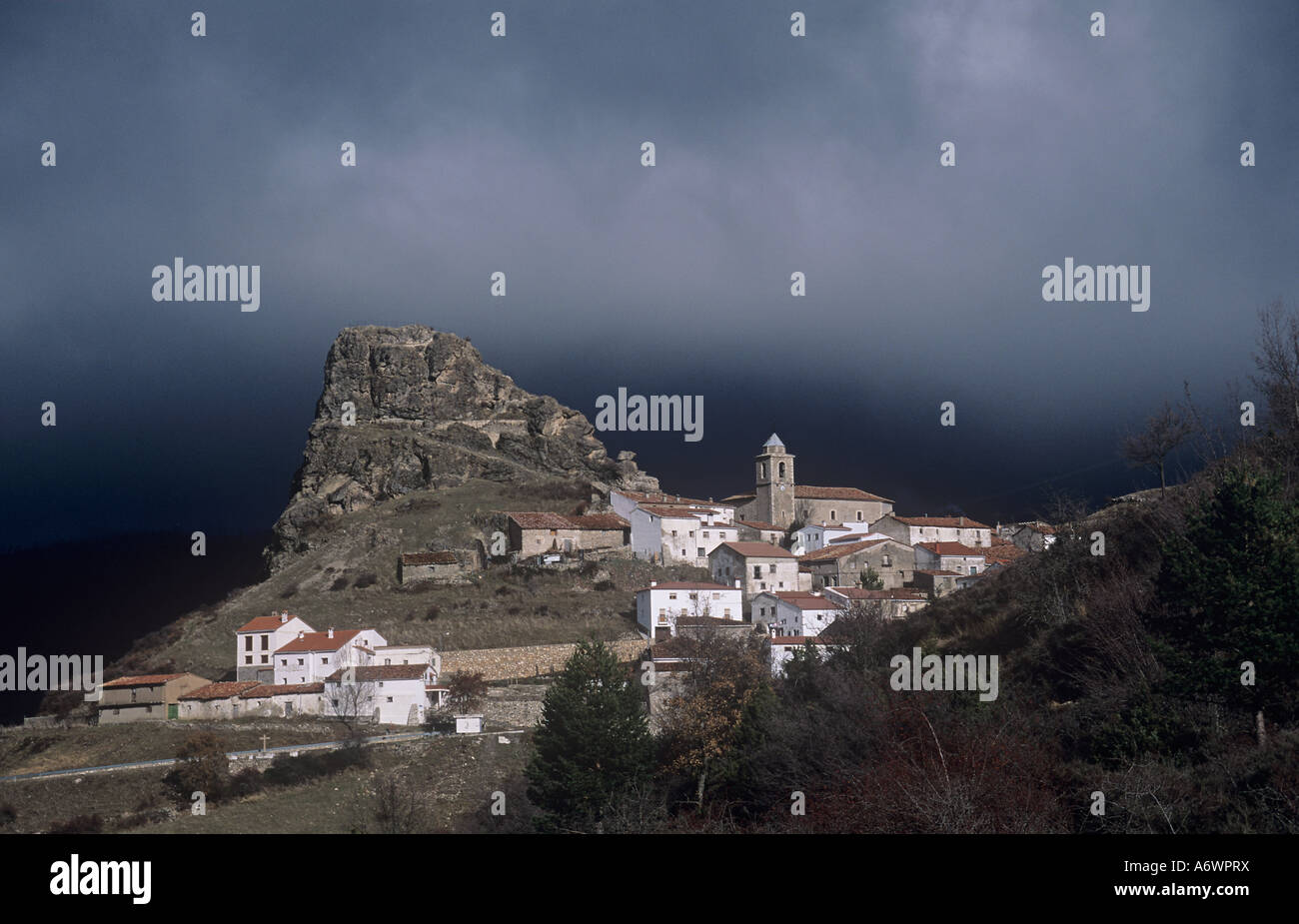 Huélamo village Huelamo Sierra de Cuenca, Castilla la Mancha, Espagne. Banque D'Images
