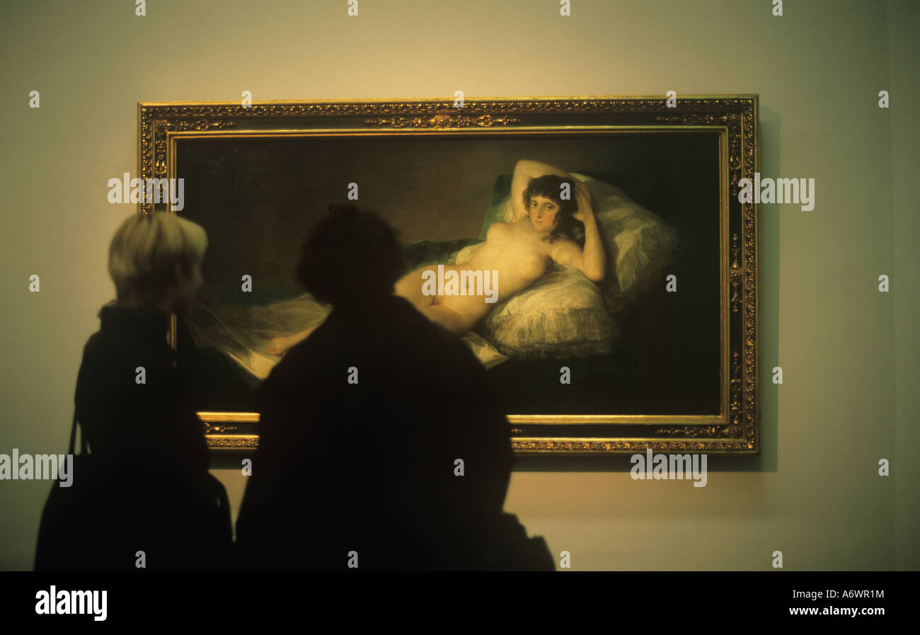 Le Musée du Prado, Museo del Prado, Goya peinture, deux visiteurs d