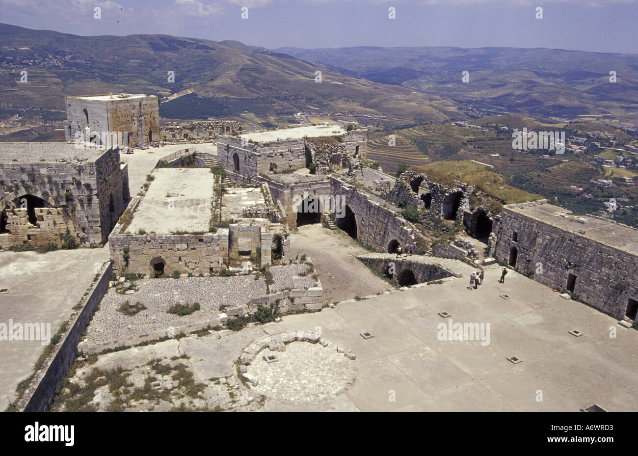 Au Moyen-Orient, la Syrie, de Krak Chevaliers. Château préservé Banque D'Images