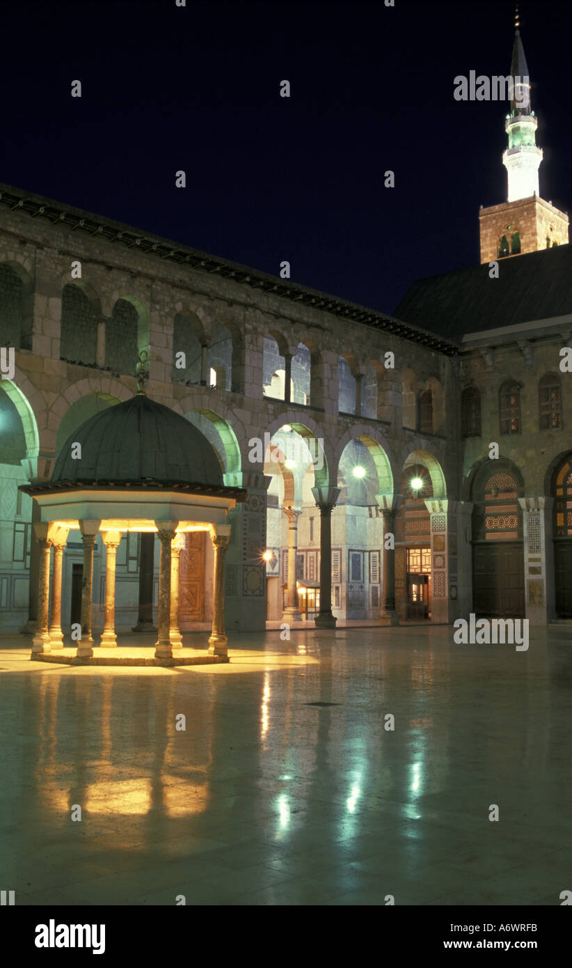 Syrie, Damas, la Mosquée Umayyud. Banque D'Images