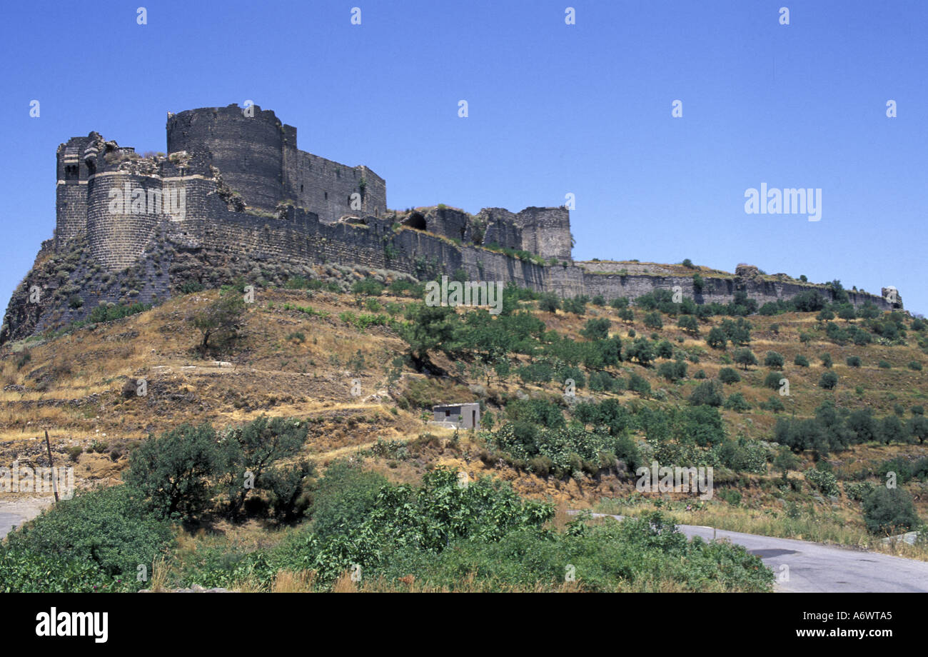 La Syrie, Marqab Castle, château des Croisés situé sur la mer Méditerranée. Banque D'Images