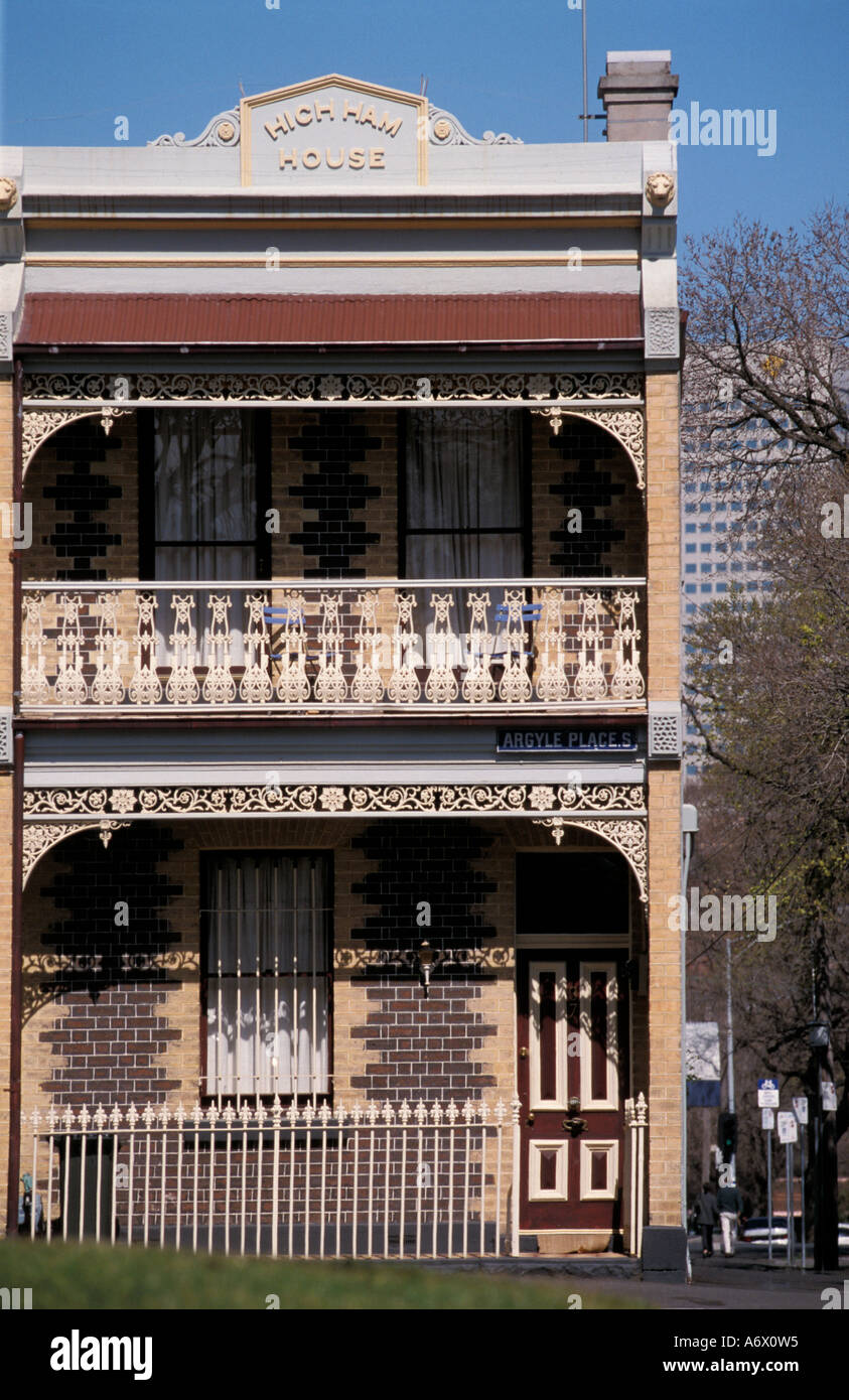 Terrasse Victorienne Melbourne Australie Banque D'Images