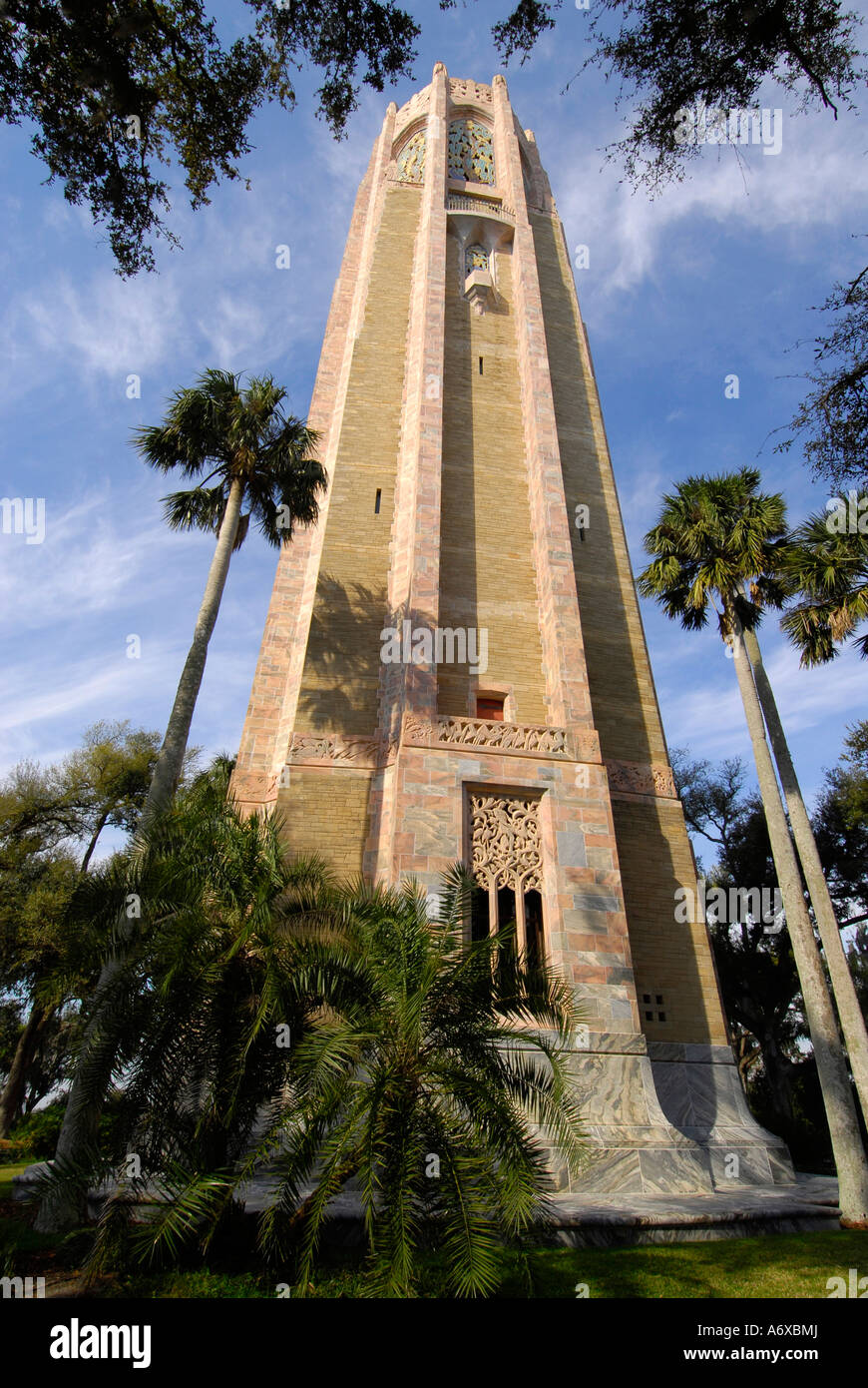 Edouard R Historique Sanctuaire et jardins clocher Bok Estate Lake Wales en Floride FL Banque D'Images