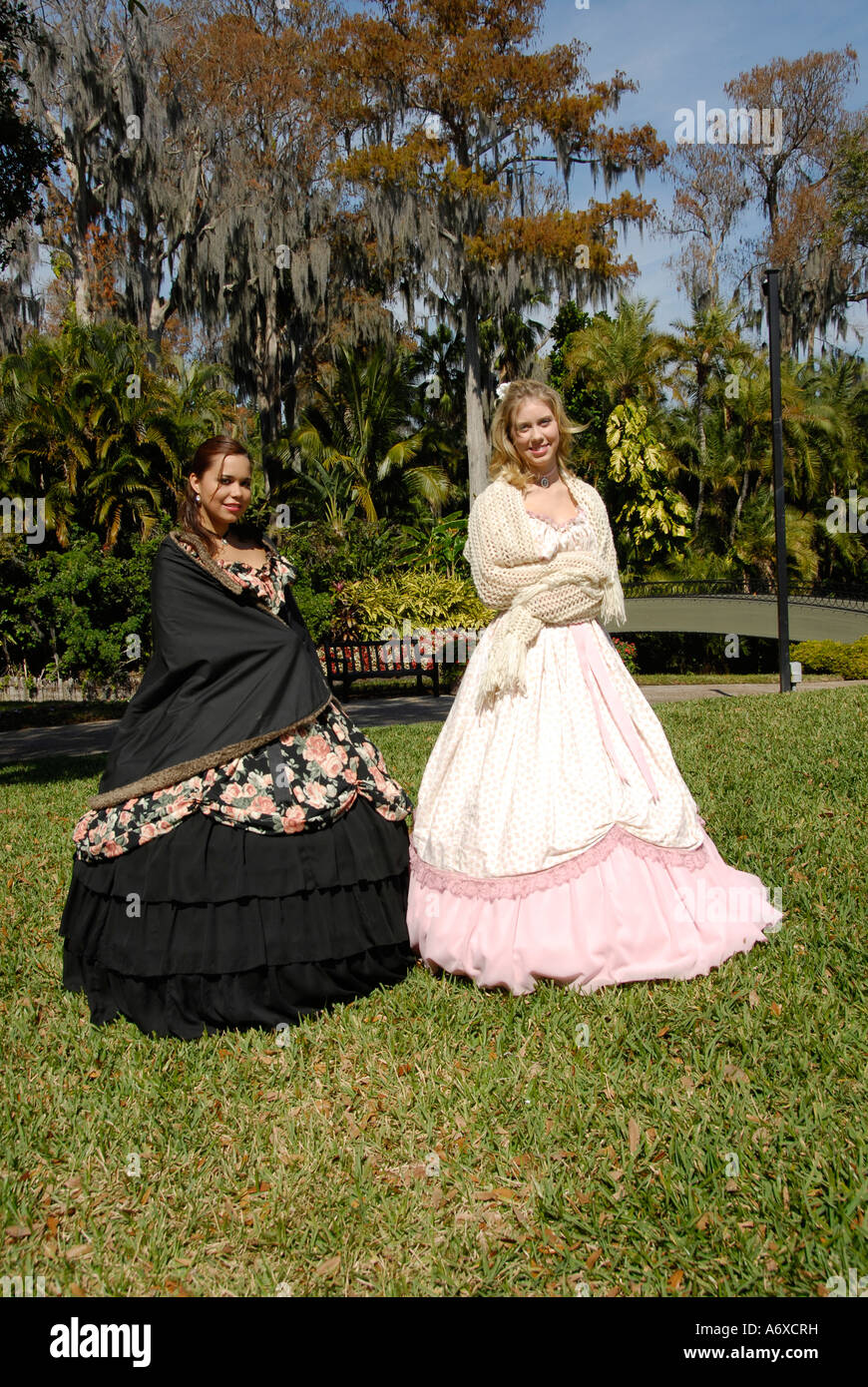 Southern Belles Cypress Gardens à Winter Haven en Floride US Banque D'Images