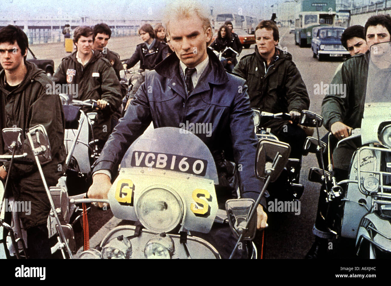 1979 QUADROPHENIA film Brent-Walker avec Sting sur Yellow Bike Banque D'Images