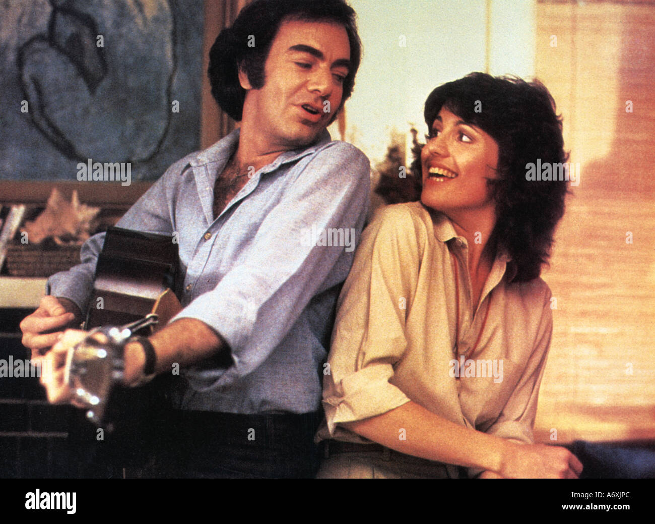 Le Chanteur de jazz Neil Diamond et Lucie Arnaz dans le film de l'IME 1980 Banque D'Images