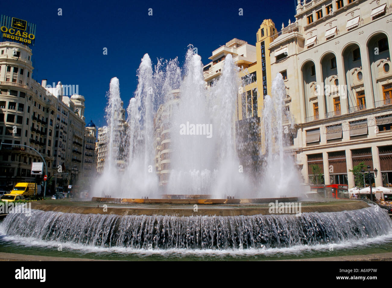 Plaza del Ayuntamento place principale dans le centre de la ville Valence Espagne Europe Banque D'Images