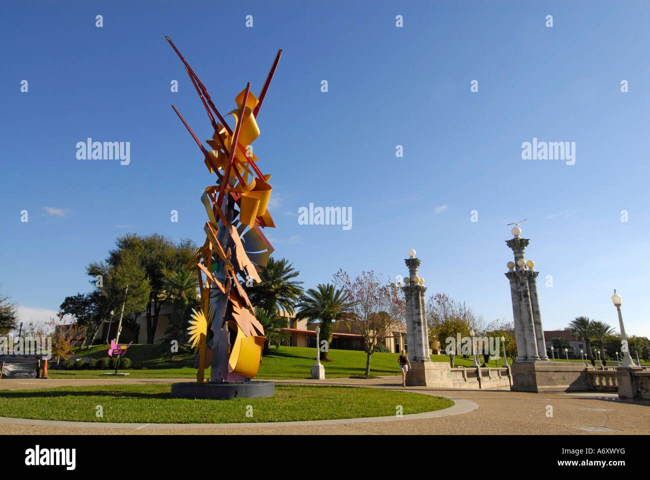 Forme d'art à Barnet Family Park dans le centre-ville de Lakeland en Floride FL USA Banque D'Images