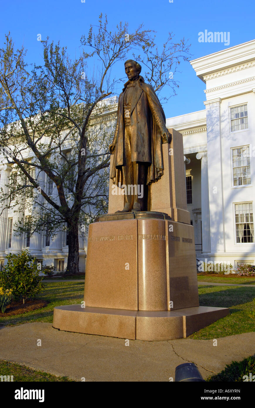 Monument de la statue de Jefferson Davis Le président de l'état confédéré d'Amérique Banque D'Images