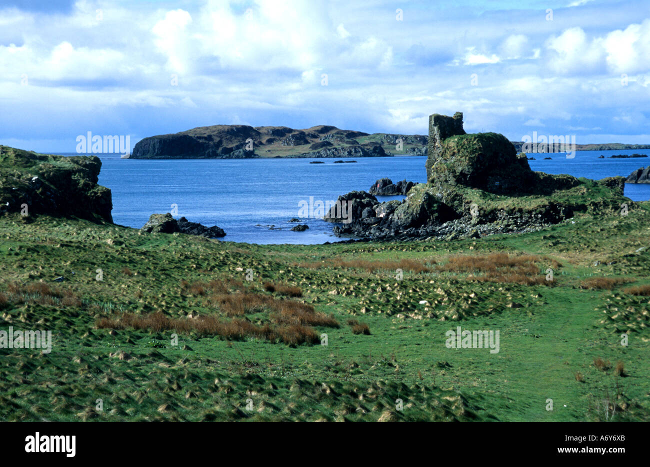 L'Ecosse Islay Hébrides écossaises Dunyvaig Castle Banque D'Images