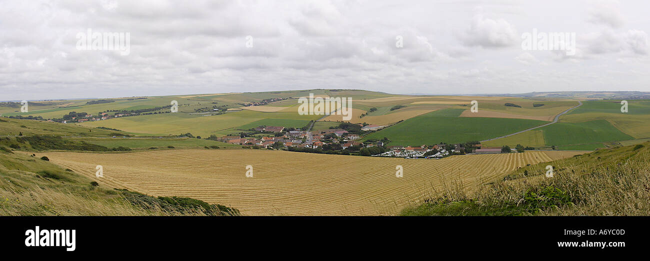 Vue sur les champs Nord Pas De Calais France Banque D'Images