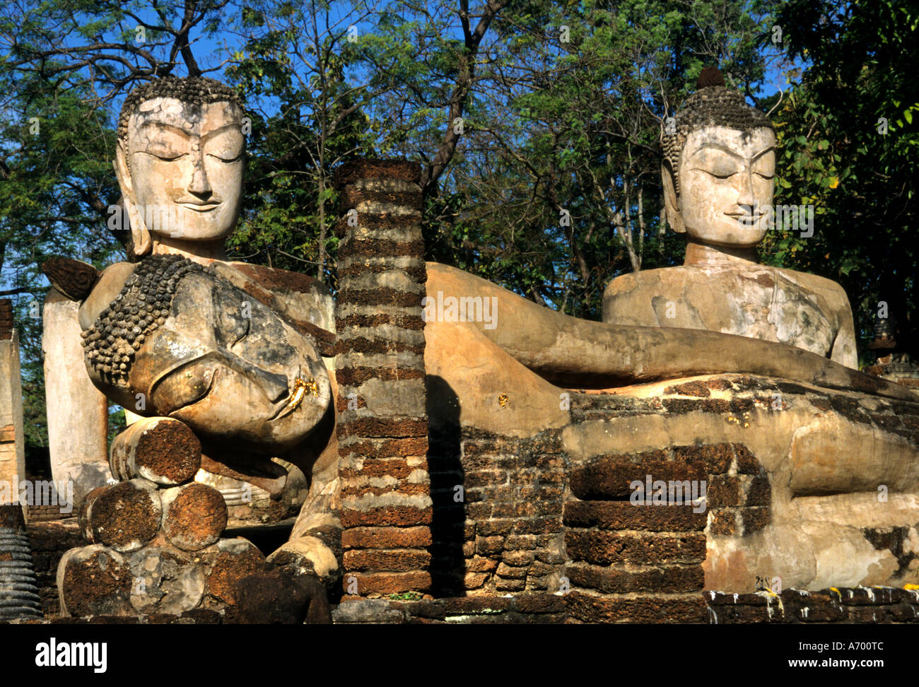 Thaïlande Kamphaeng Phet Wat Phra Sit Iriyabot post période classique de style Sukhothai Banque D'Images