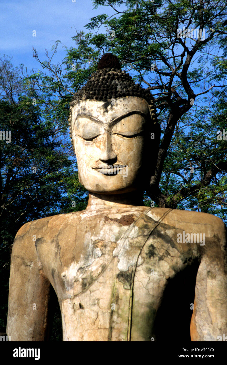 Thaïlande Kamphaeng Phet Wat Phra Sit Iriyabot post période classique de style Sukhothai Banque D'Images
