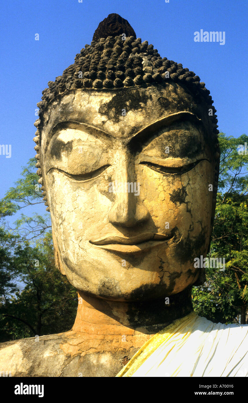 Thaïlande Kamphaeng Phet Wat Phra Sit Iriyabot post période classique de style Sukhothai Banque D'Images