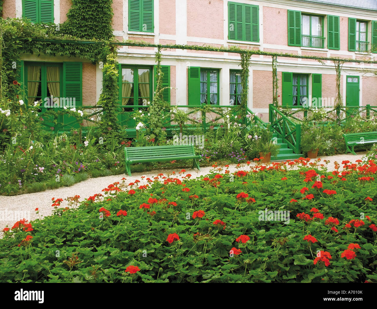 Maison et jardin du peintre impressionniste Claude Monet GIVERNY Eure Normandie France Europe Banque D'Images