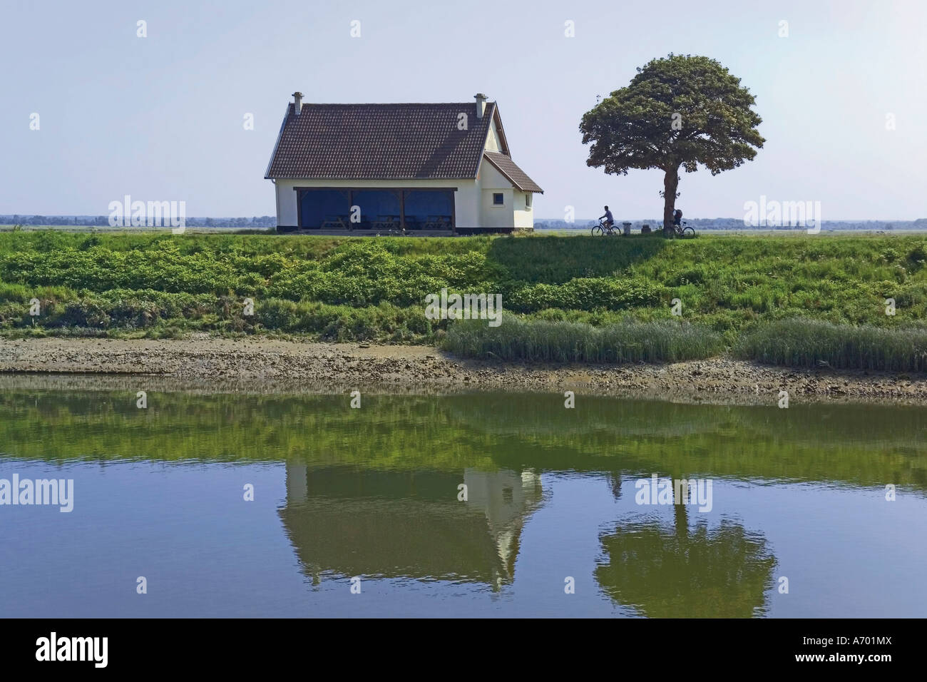 Fleuve de la Somme St Valery sur Somme Picardie France Europe Banque D'Images