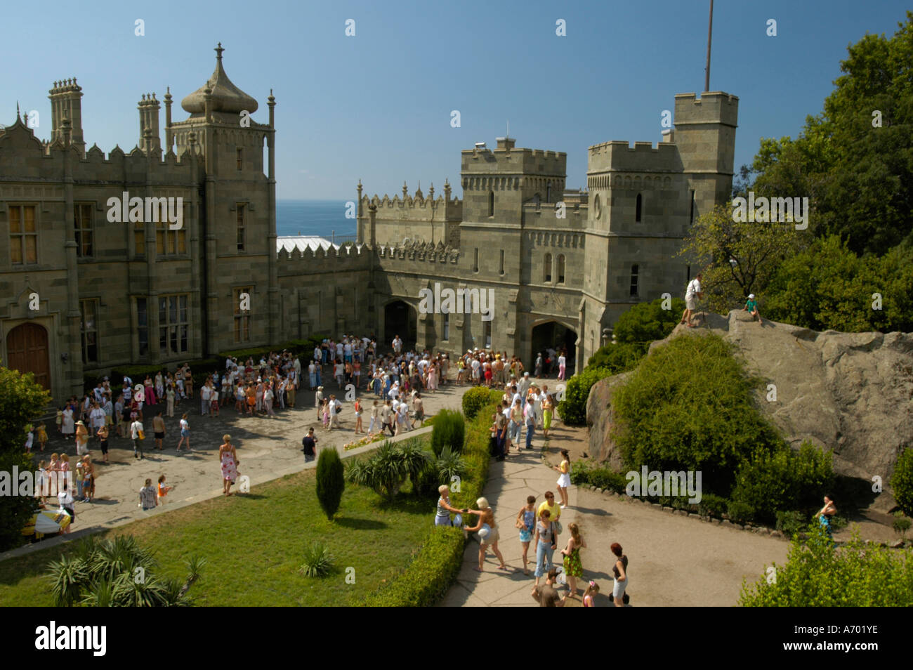 La Crimée, Alupka, Voroncov palace Banque D'Images