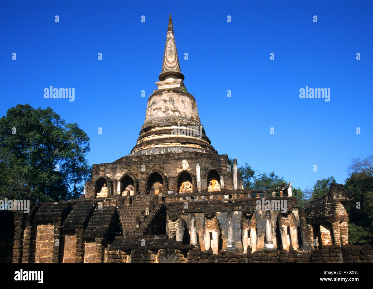Wat Phra Ram temple Khmer Ayutthaya Thaïlande Roi Ramathibodi Banque D'Images