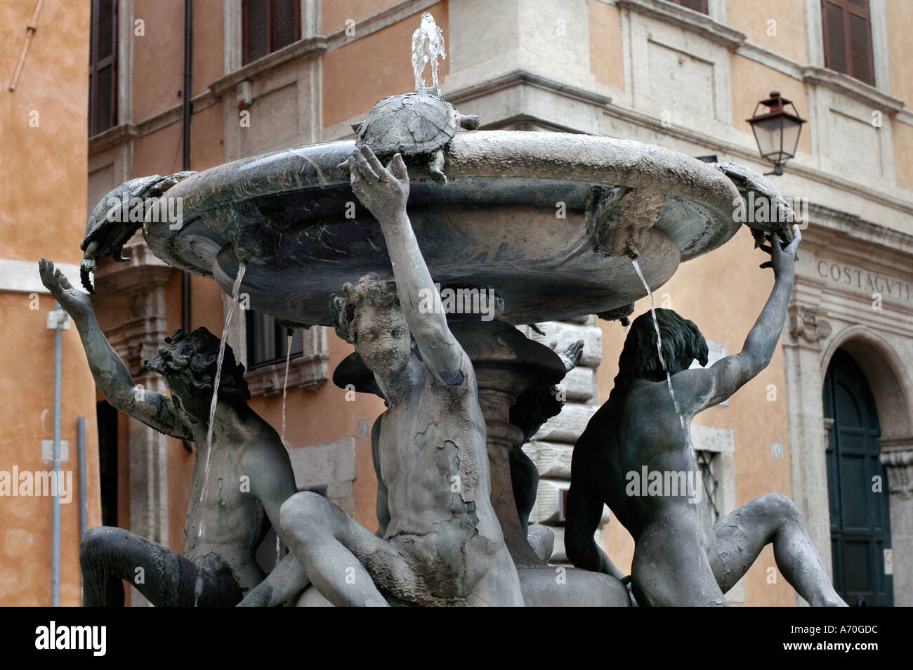 Fontana delle Tartarughe Piazza Mattei Rome Italie Banque D'Images