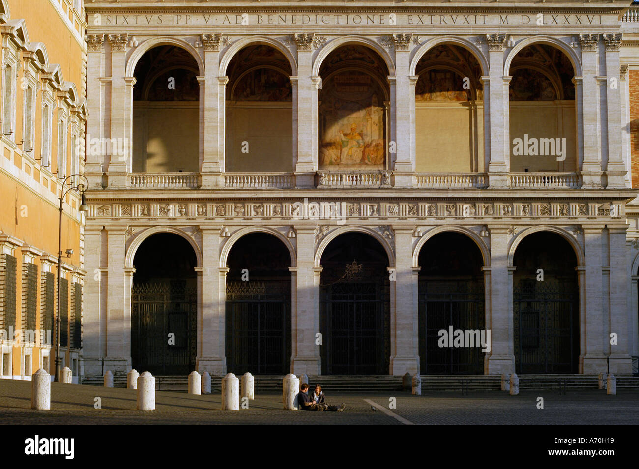 Le baptistère Basilique San Giovanni in Laterano Rome Italie Banque D'Images