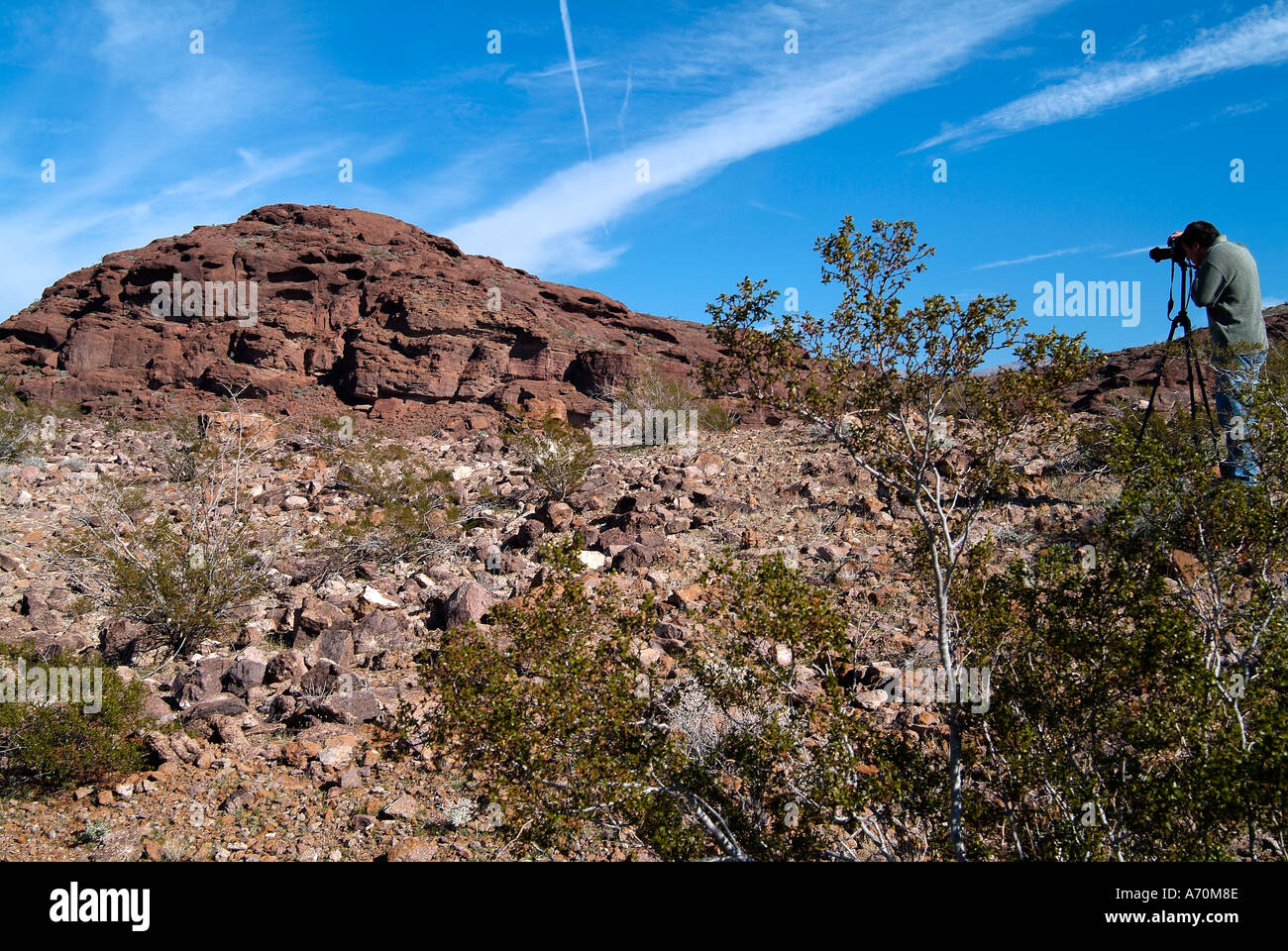 Photographe du tournage en Nevada autour du lac Mead Banque D'Images