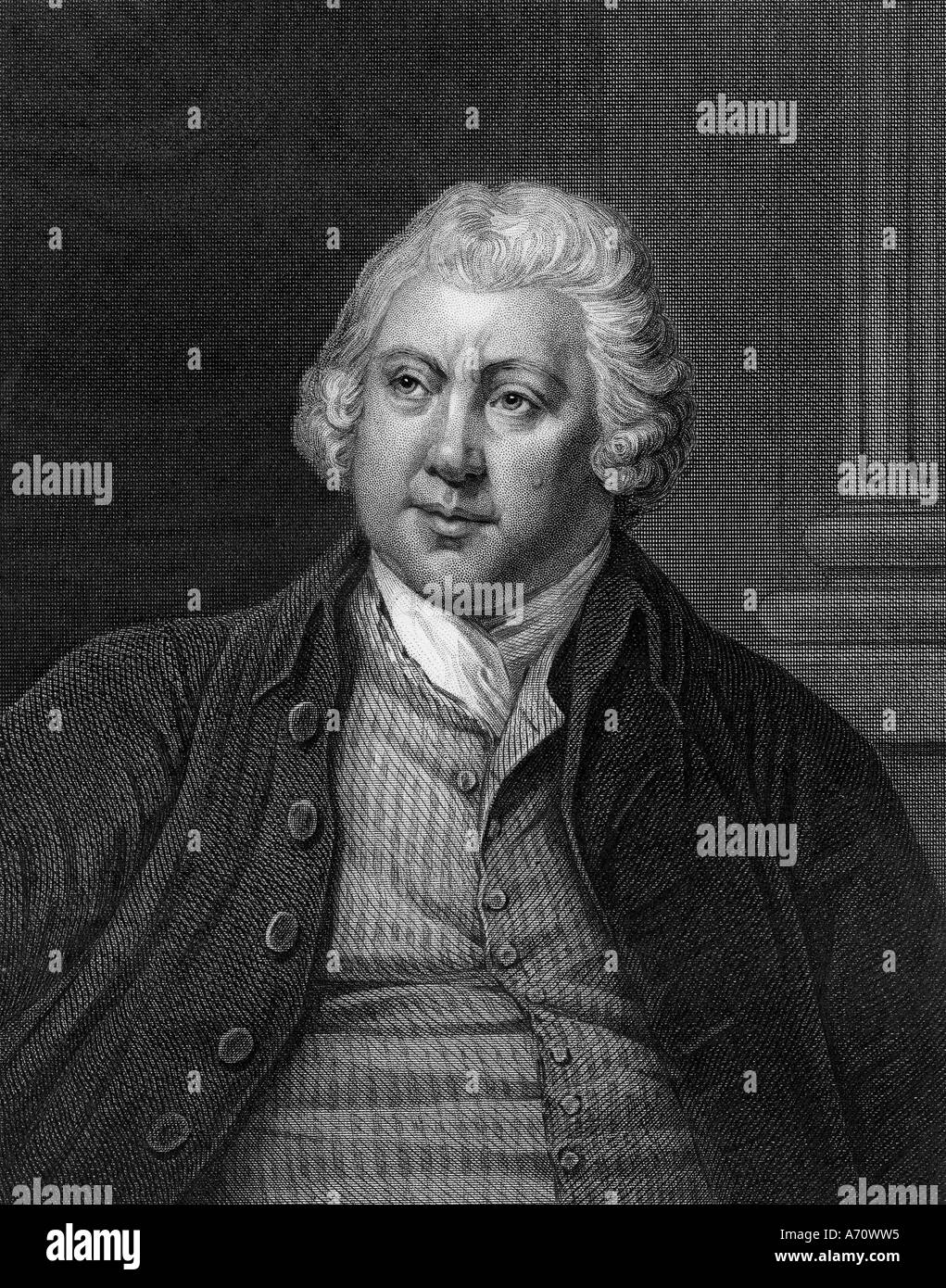 SIR RICHARD ARKWRIGHT 1732 à 1792 English L'industriel et inventeur de la filature mécanique Banque D'Images