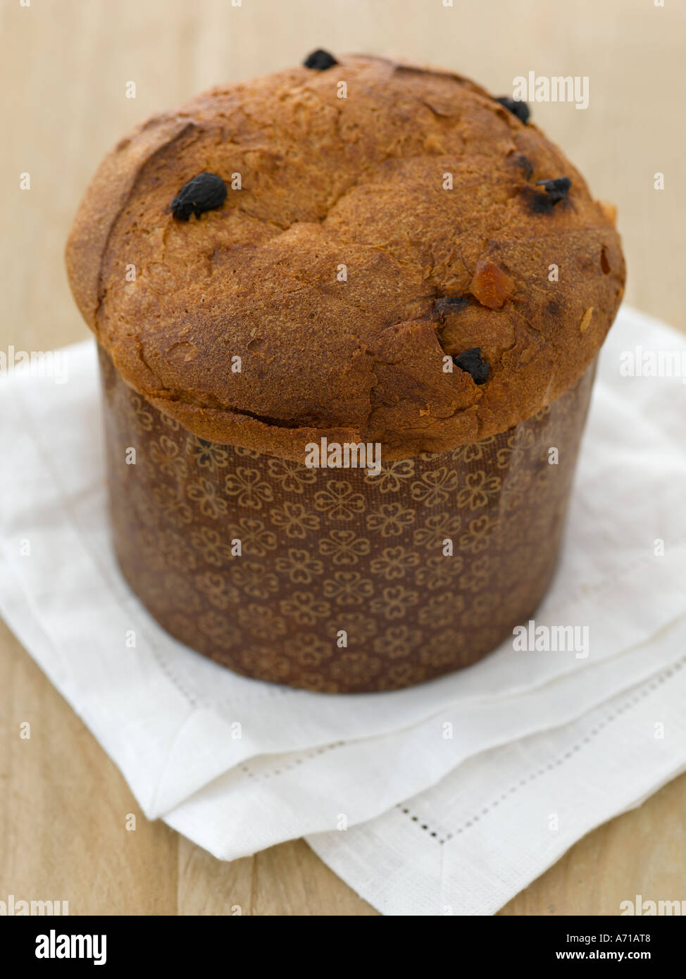 Gâteau Panettone tourné avec numérique moyen format Hasselblad Banque D'Images