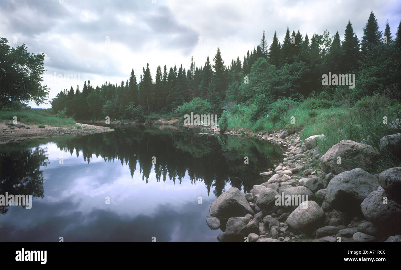 Le lac Jacques Cartier, Québec Canada Banque D'Images