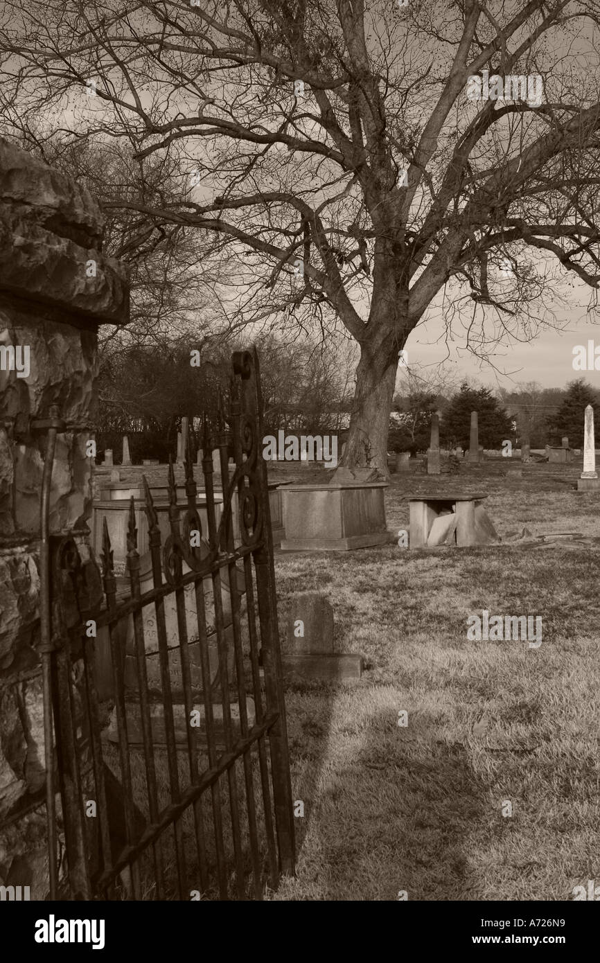 Cimetière de la ville de Franklin Tennessee USA Banque D'Images