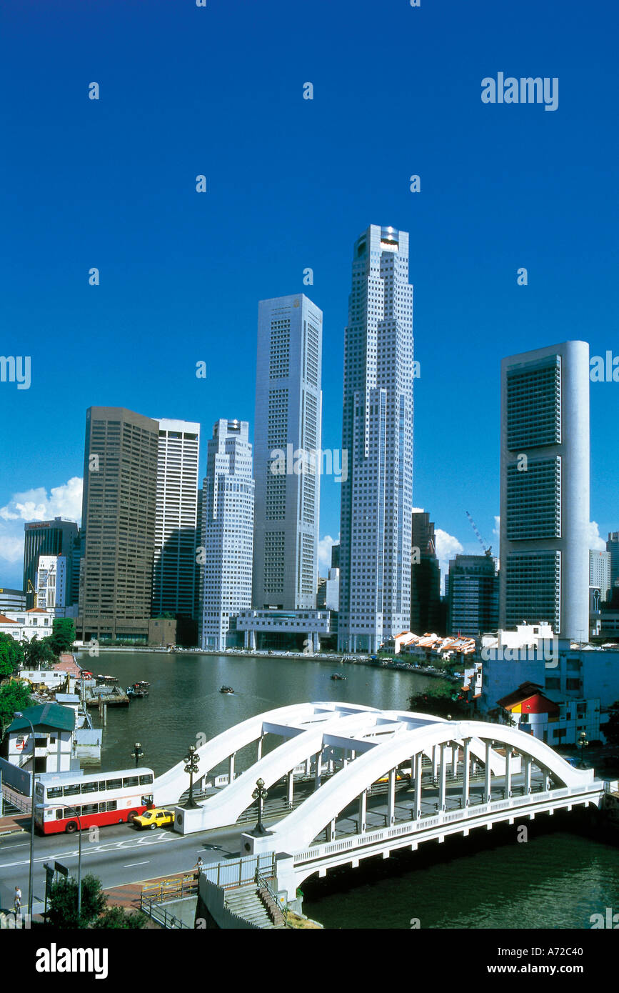 Singapour et la rivière Singapour Singapour Banque D'Images