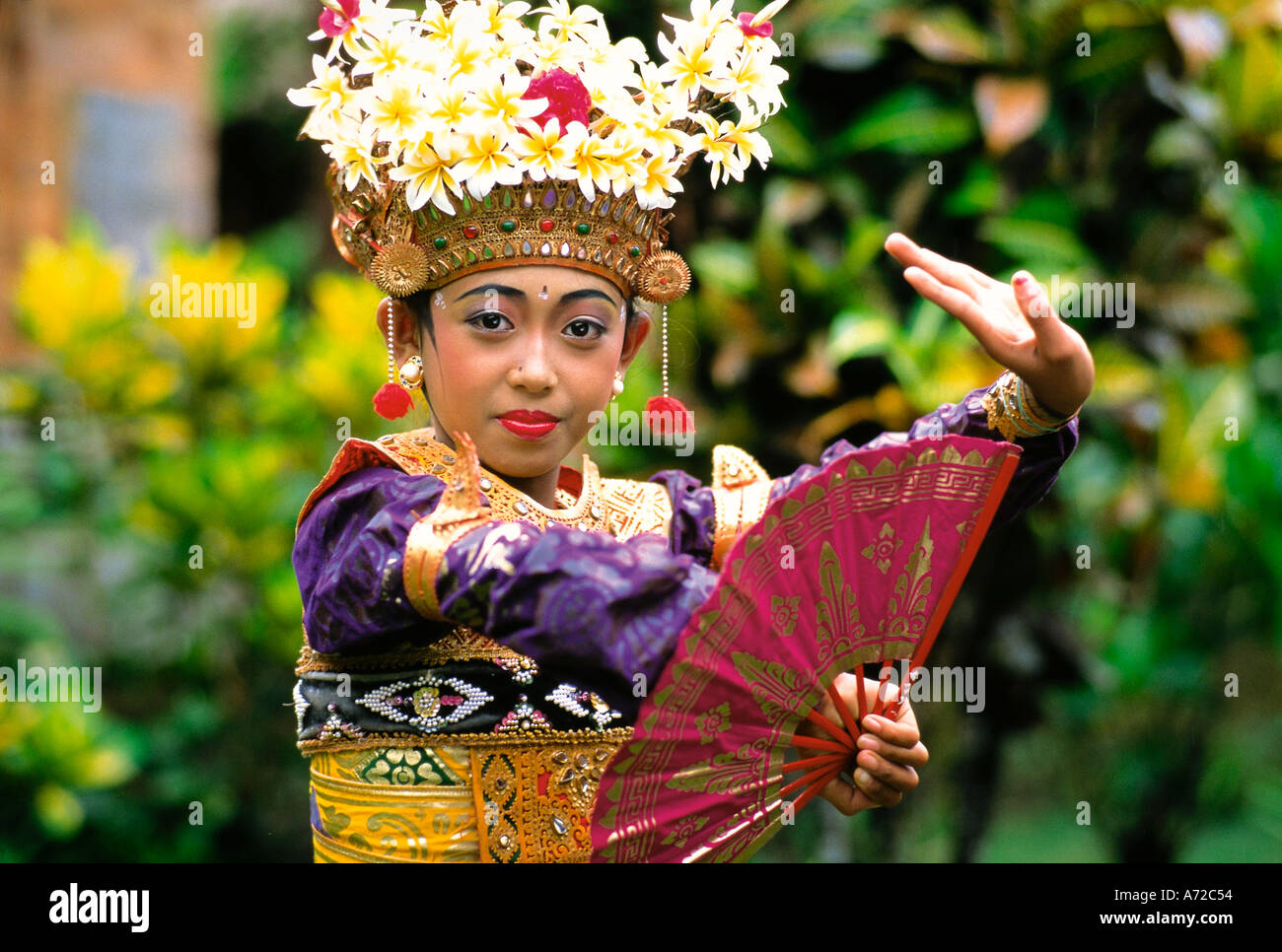 Legong Dancer Bali Indonesia Banque D'Images