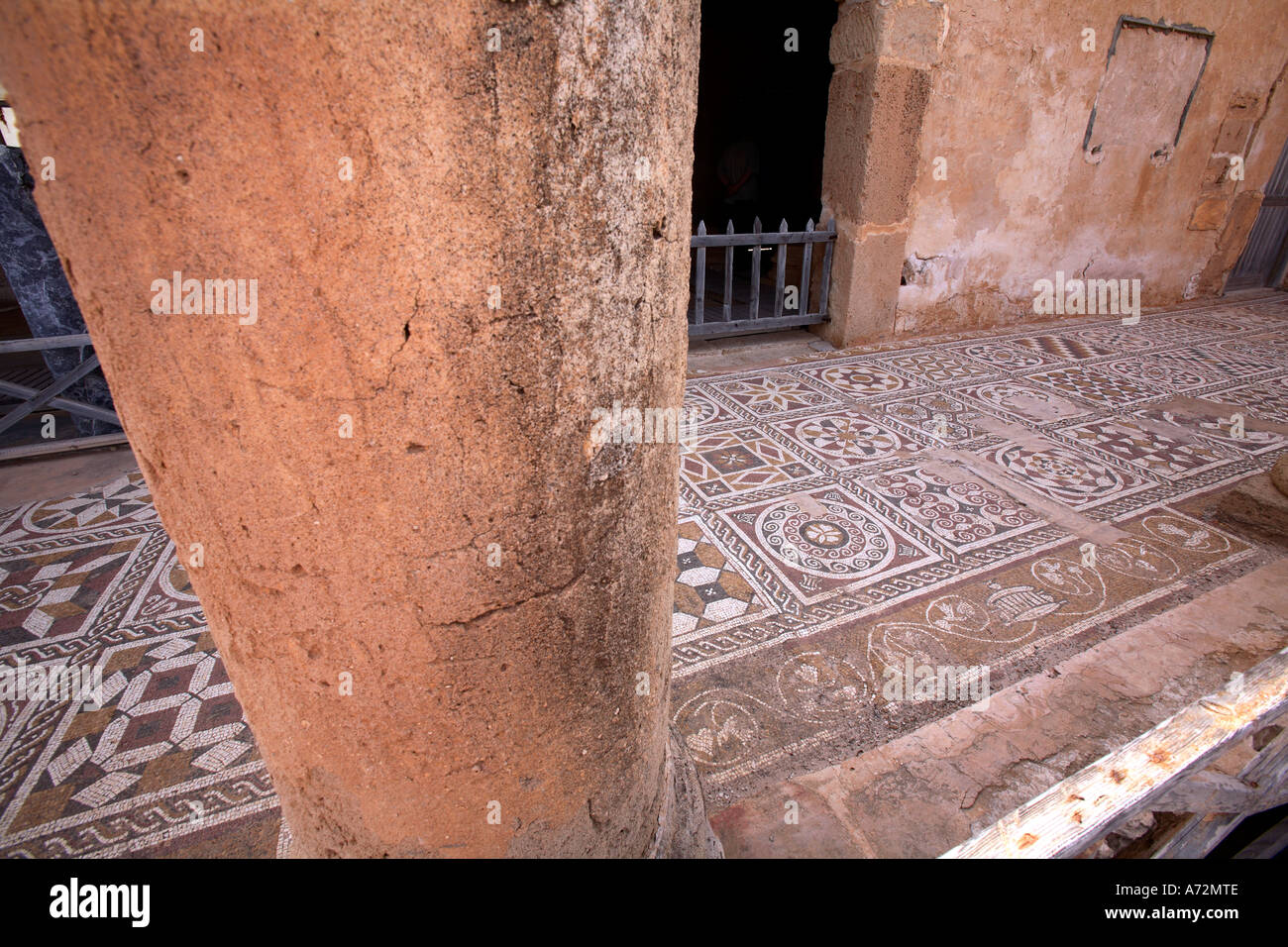 La villa romaine unique Silene près de Leptis Magna en Libye Banque D'Images