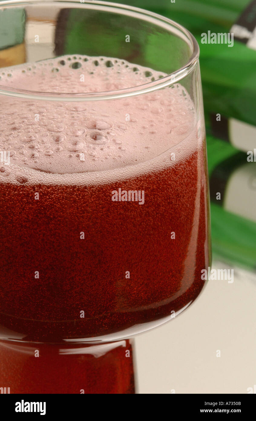 Verre de boisson gazeuse en gros plan Banque D'Images