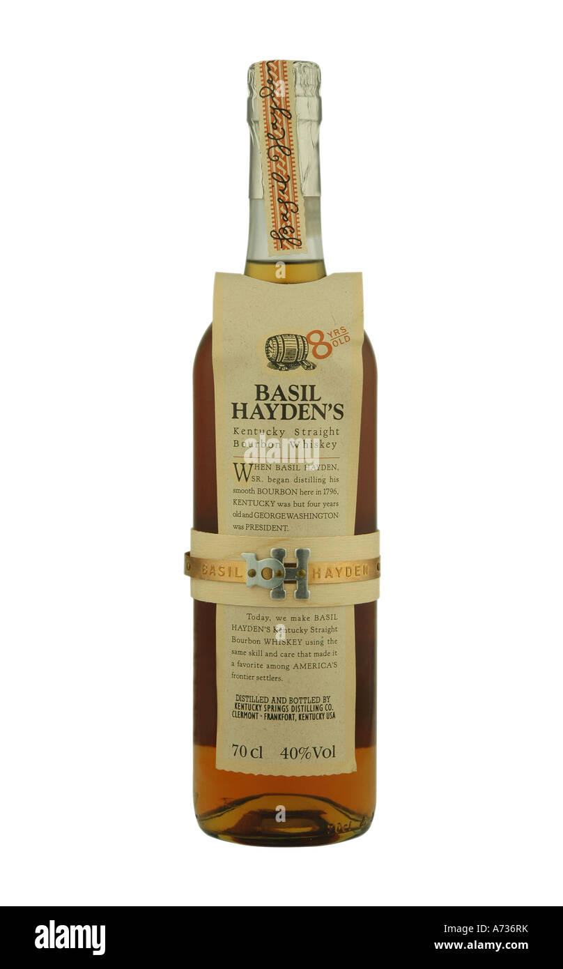 Basil Hayden's Kentucky Straight Bourbon Whiskey Banque D'Images