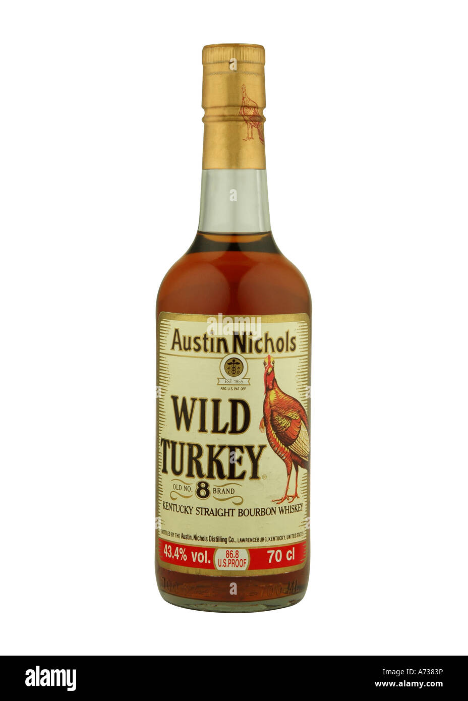 Wild Turkey Kentucky Straight Bourbon Whiskey Banque D'Images
